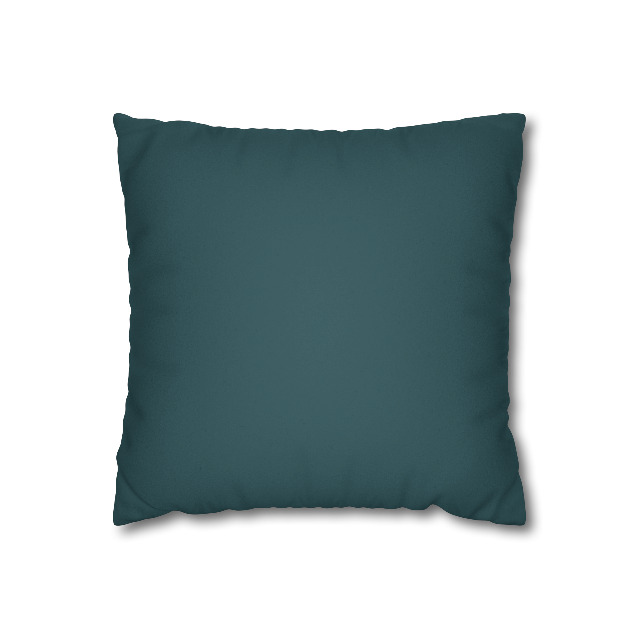Abstract Teal Luxury Faux Suede Pillowcase front