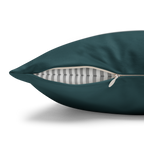 Abstract Teal Luxury Faux Suede Pillowcase zipper