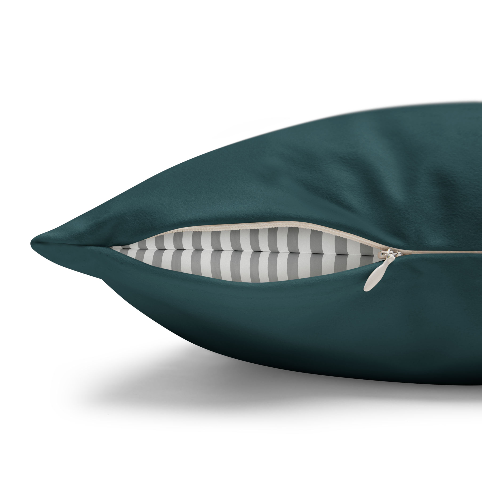 Abstract Teal Luxury Faux Suede Pillowcase zipper