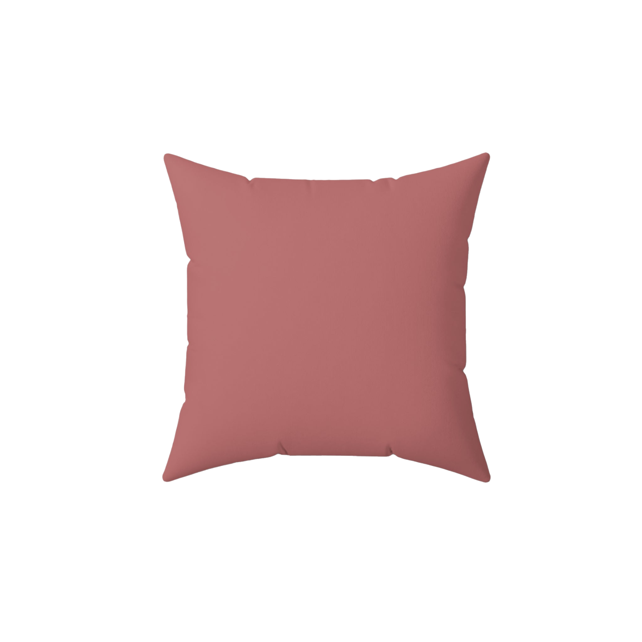 Adore Pink Faux Suede Square Pillow front 