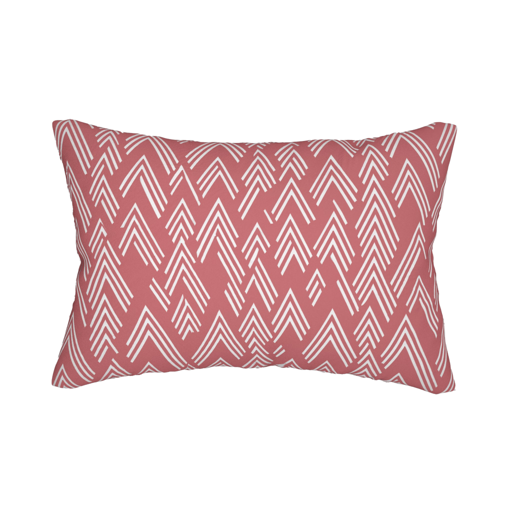 Adore Pink Ikat Lumbar Accent Pillow Back