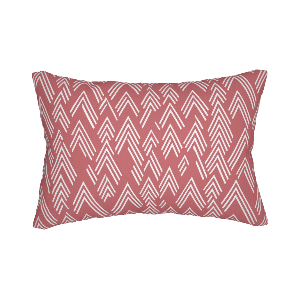 Adore Pink Ikat Lumbar Accent Pillow Front