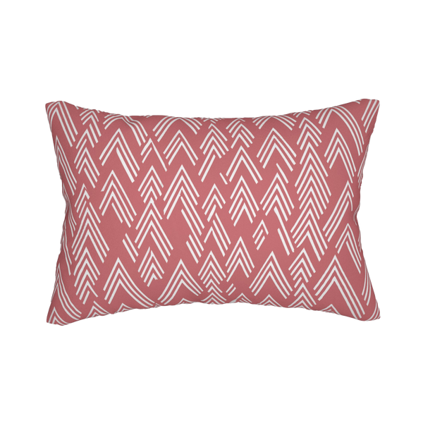 Adore Pink Ikat Lumbar Accent Pillow Front