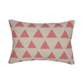 Adore Pink Triangle Pattern Lumbar Pillow Front 
