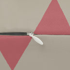 Adore Pink Triangle Pattern Lumbar Pillow Zipper 