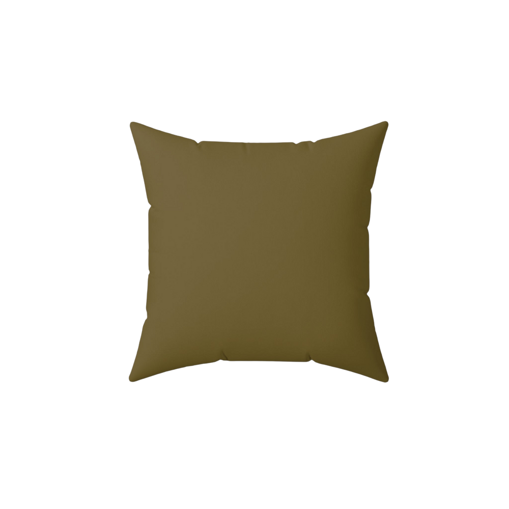 The front side of an Aged Wood Faux Suede Pillow