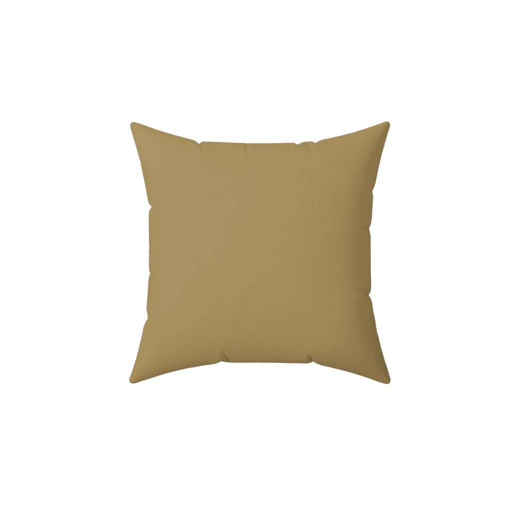 Ash Mustard Faux Suede Square Pillow front
