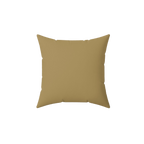 Ash Mustard Faux Suede Square Pillow front