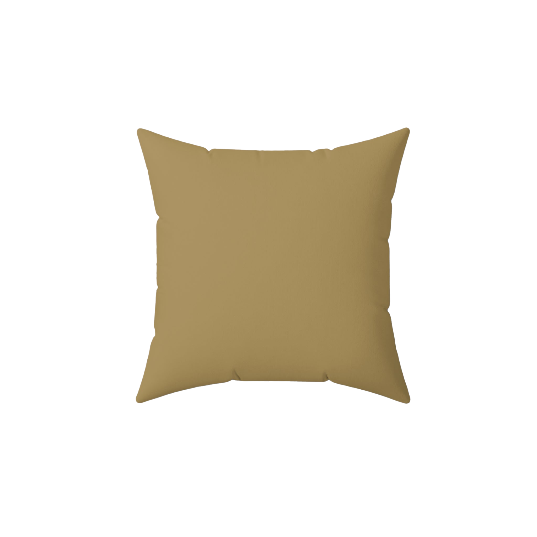 Ash Mustard Faux Suede Square Pillow front