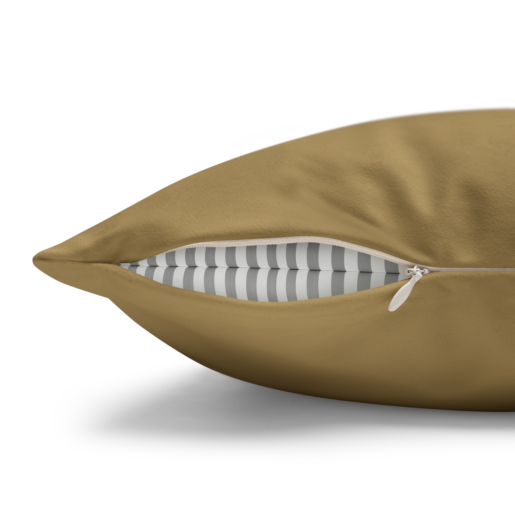 Ash Mustard Luxury Faux Suede Pillowcase zipper