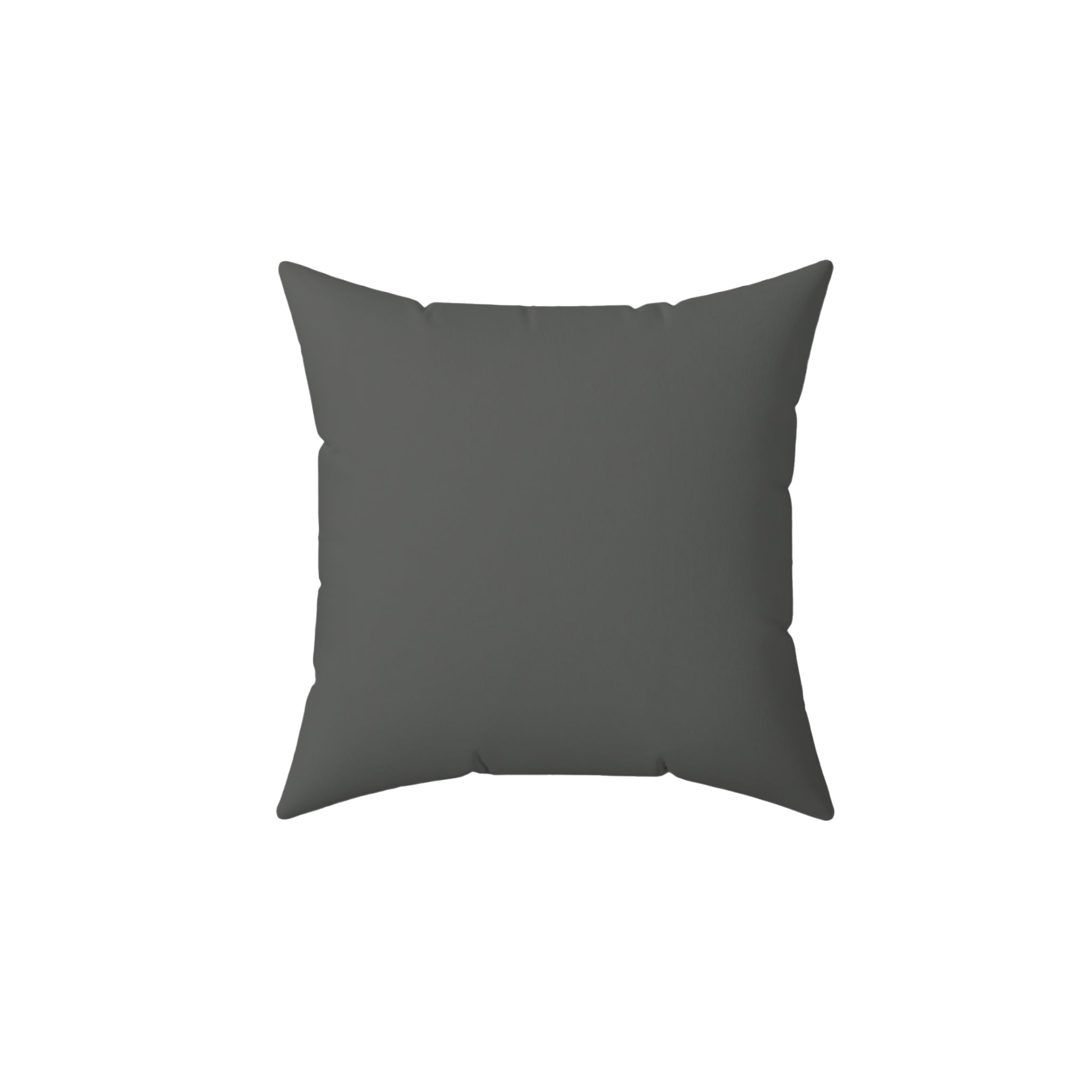 Atomic Grey Faux Suede Square Pillow back 