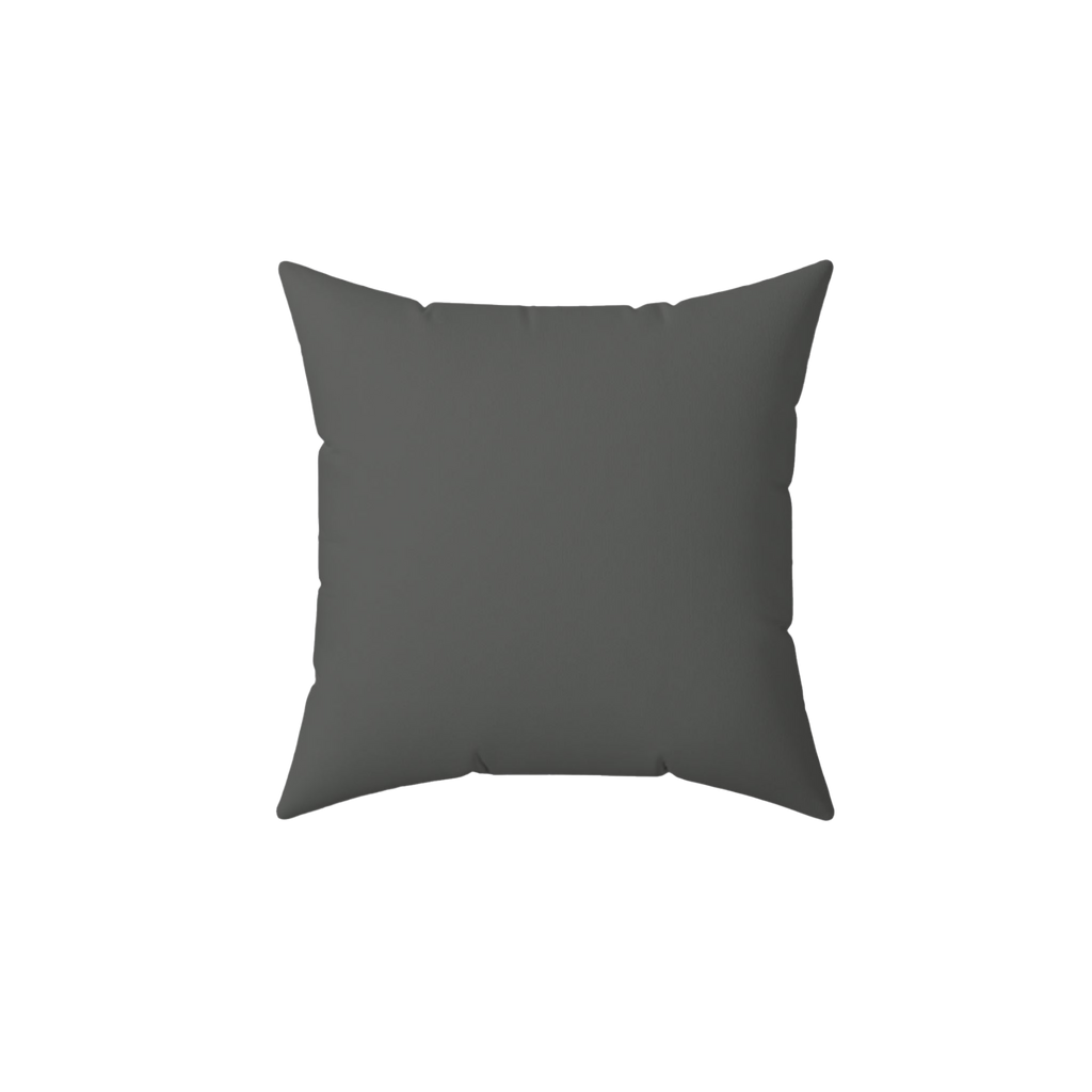 Atomic Grey Faux Suede Square Pillow front 