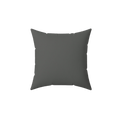 Atomic Grey Faux Suede Square Pillow front 