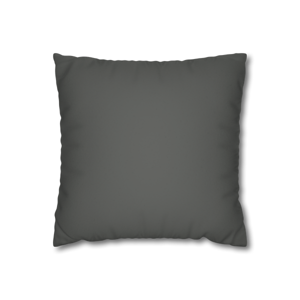 Atomic Grey Luxury Faux Suede Pillowcase front