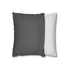 Atomic Grey Luxury Faux Suede Pillowcase open