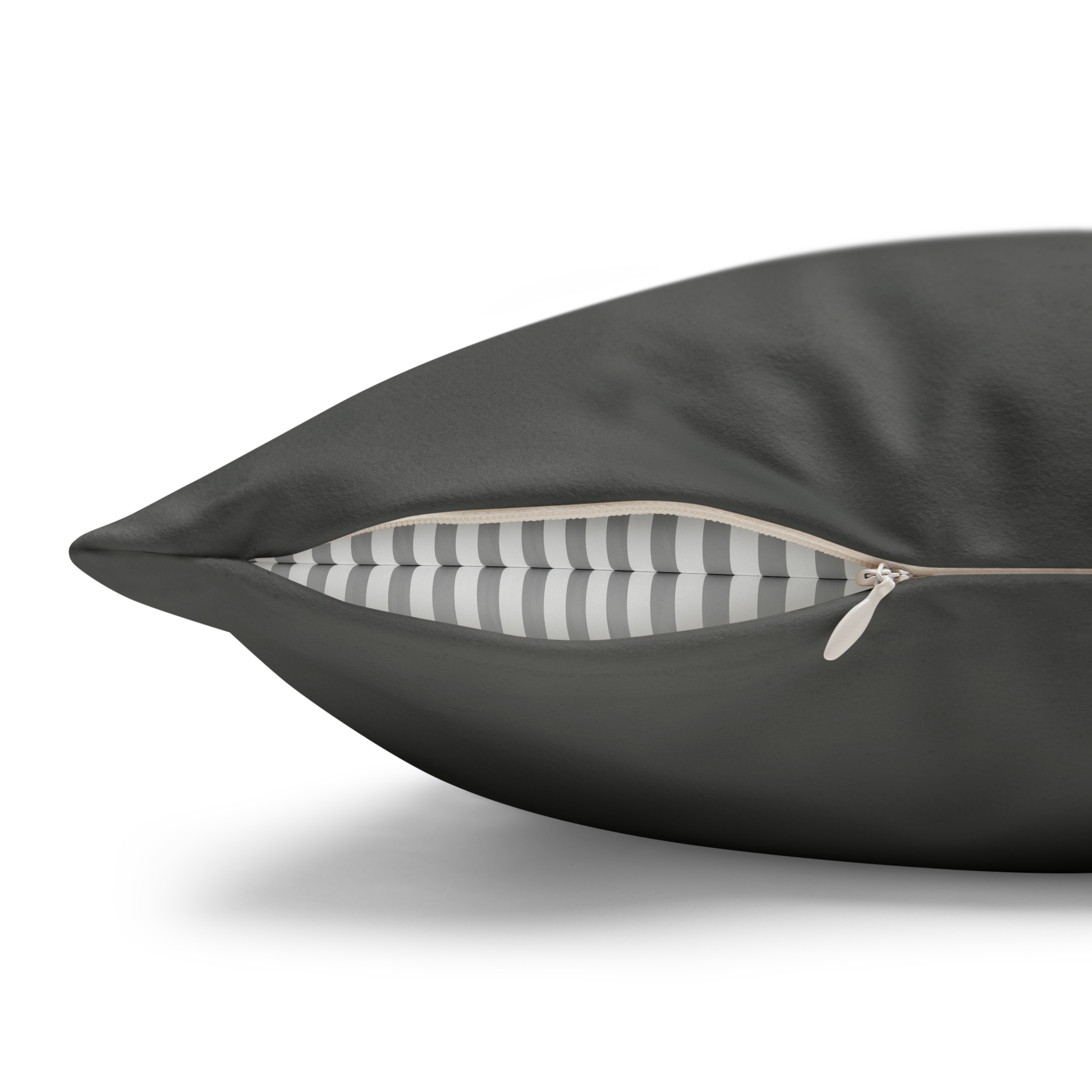 Atomic Grey Luxury Faux Suede Pillowcase zipper 