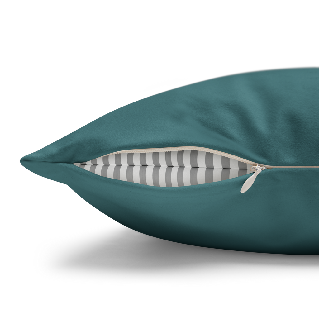 Bismark Luxury Faux Suede Square Pillowcase zipper