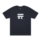 Black classic cotton t-shirt with a white freebrd logo on front of tee