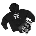 Black Full-Zip Casual Street wear Hoodie with white, black shadow Freebrd Logo including adjustable drawstring hood and kangaroo pocket. Merch does not include pants and shoes seen in photo

