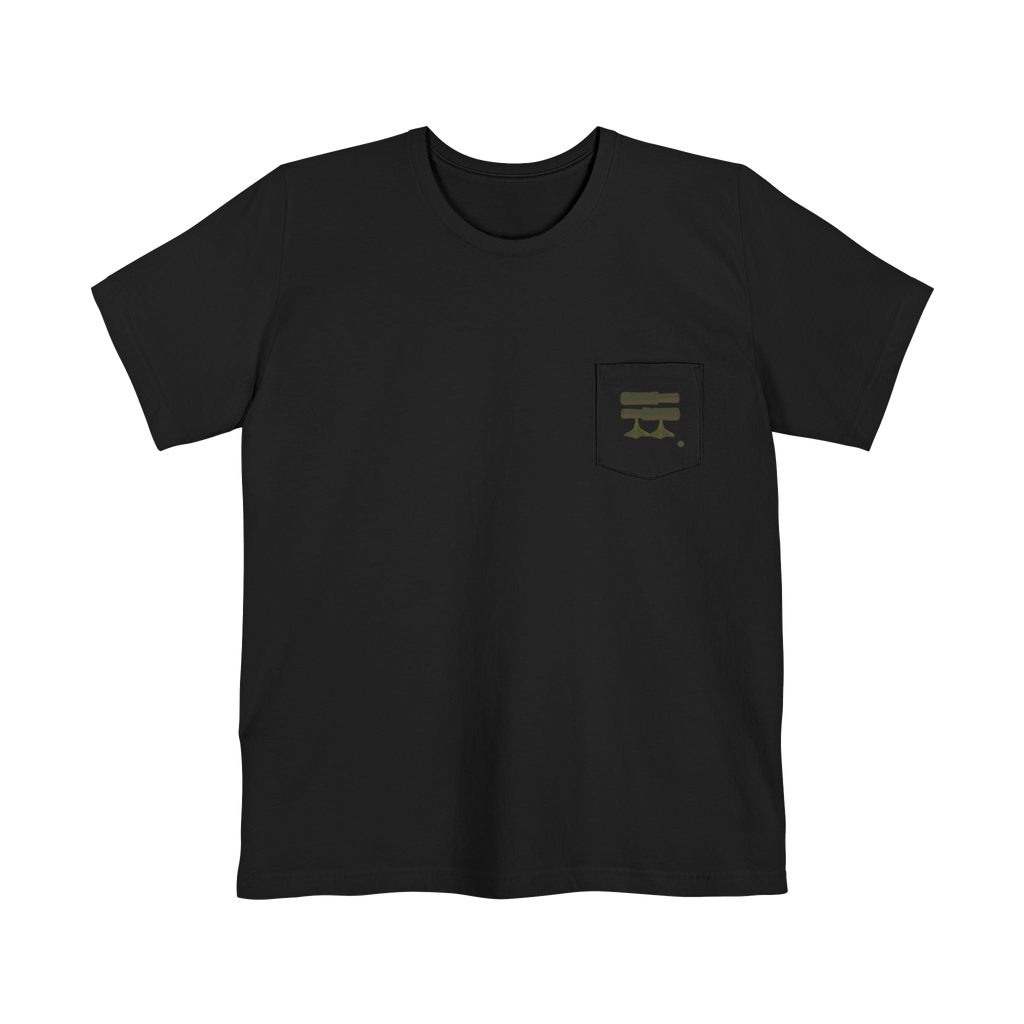 Black Old Skool Camo Duck Hunting Retriever Classic Pocket T-Shirt Front