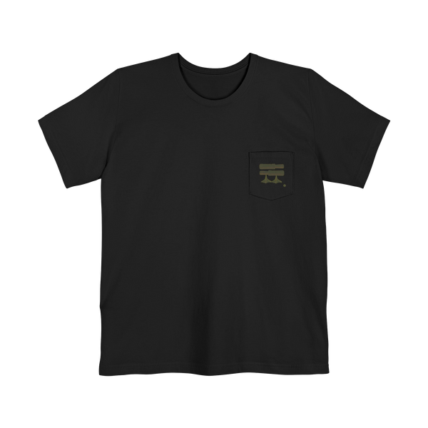 Black Old Skool Camo Duck Hunting Retriever Classic Pocket T-Shirt Front