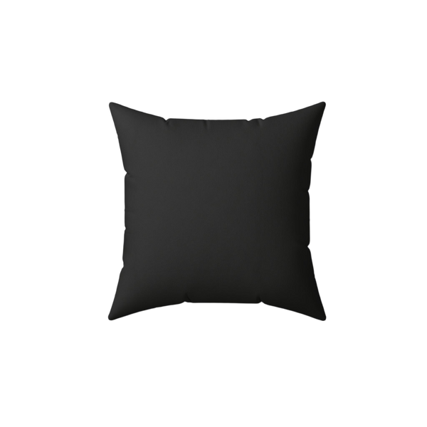 The front view of a Blackboard Faux Suede Pillow.