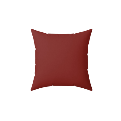 Bloodstone Red Faux Suede Pillow