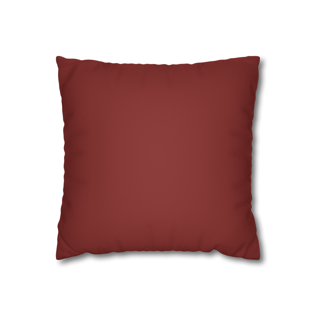 Bloodstone Red luxury Faux Suede Pillowcase Front