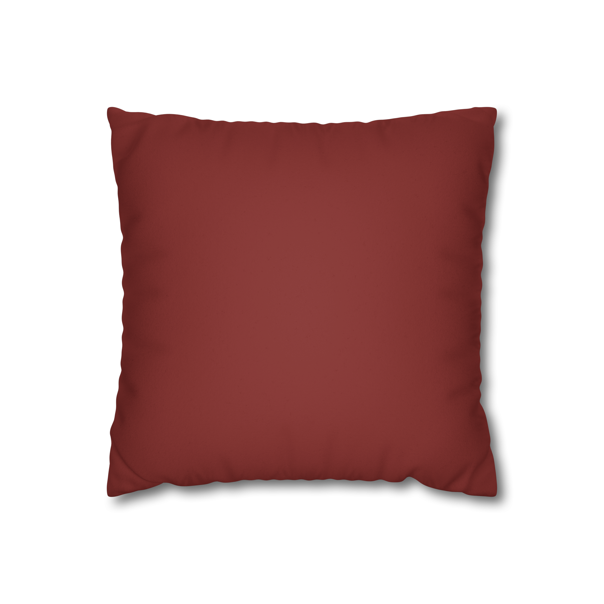 Bloodstone Red luxury Faux Suede Pillowcase Front