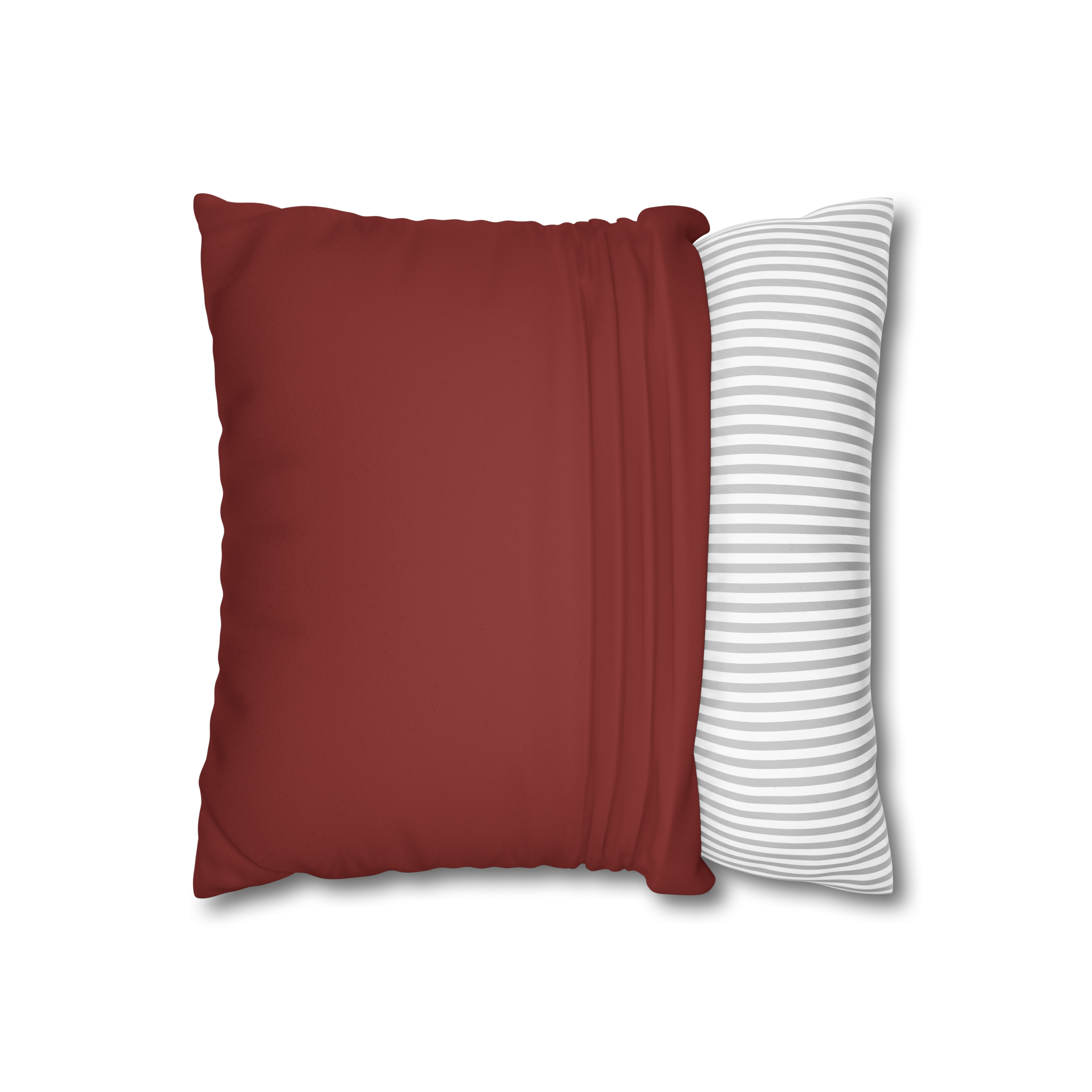 Bloodstone Red luxury Faux Suede Pillowcase Open