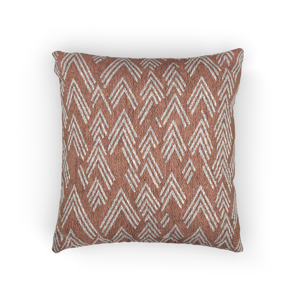 Adore Pink Boho Geometric Woven Pillow front