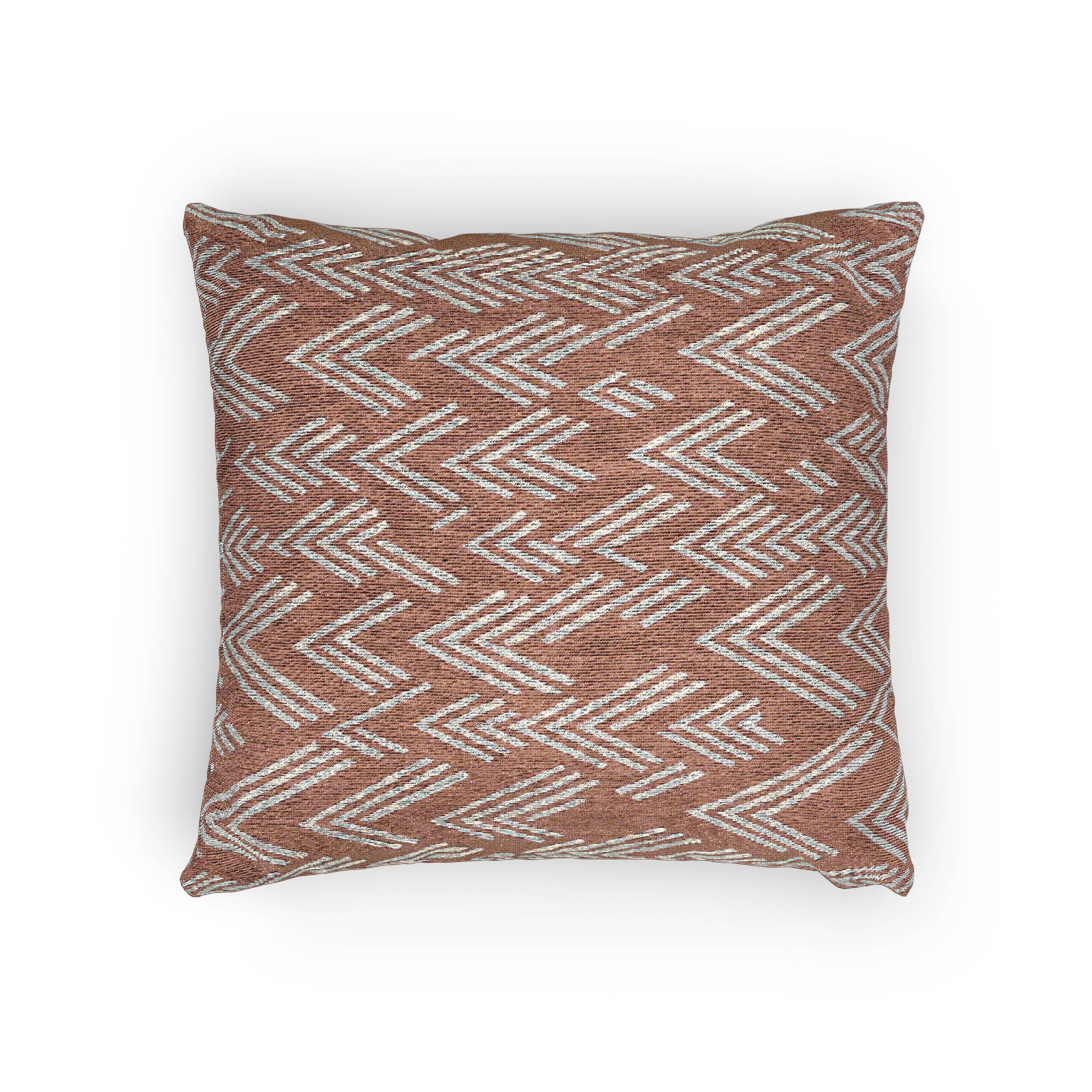 Adore Pink Boho Geometric Woven Pillow front horizontal