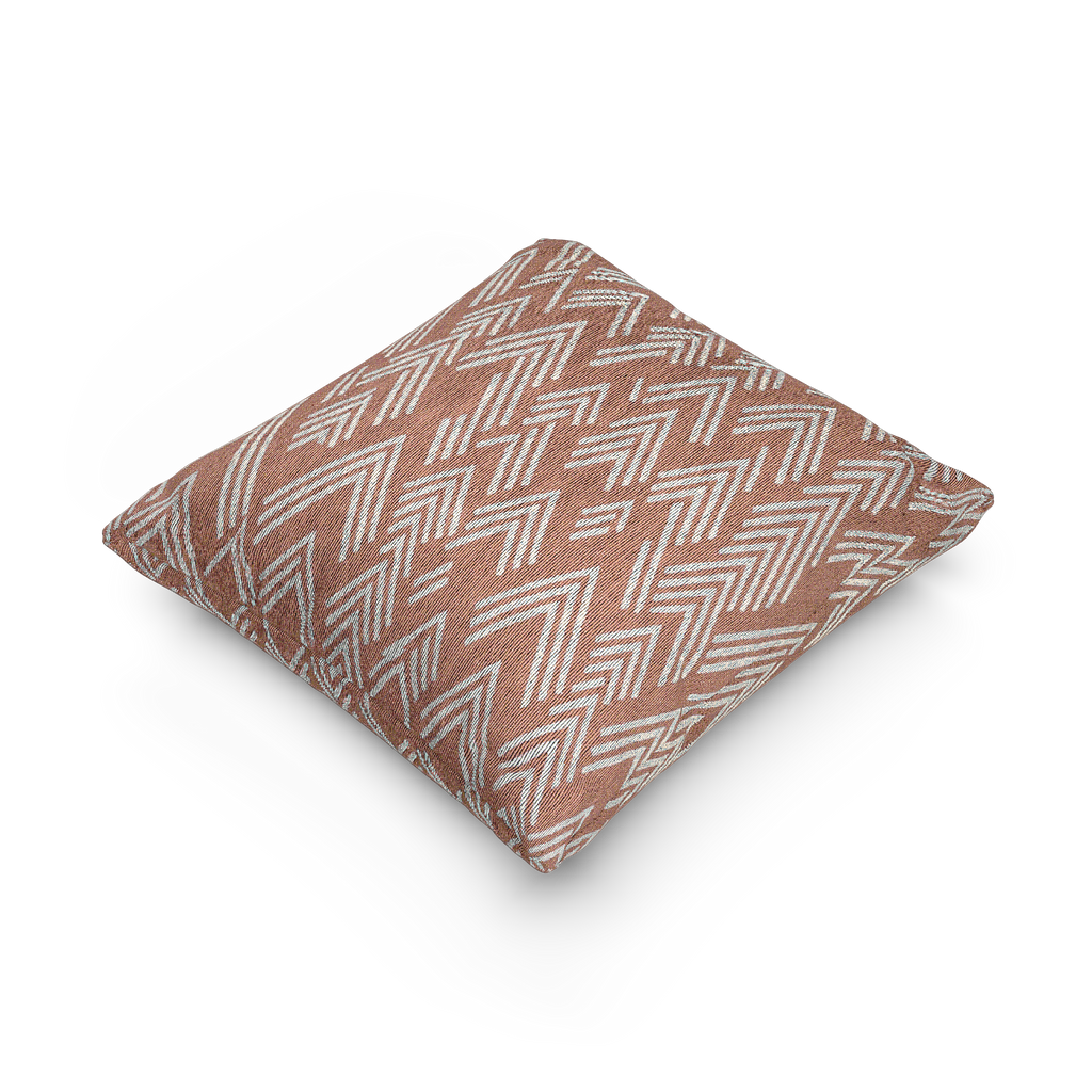 Adore Pink Boho Geometric Woven Pillow side