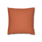 Boho Rust Faux Suede Luxury Square Pillowcase Front