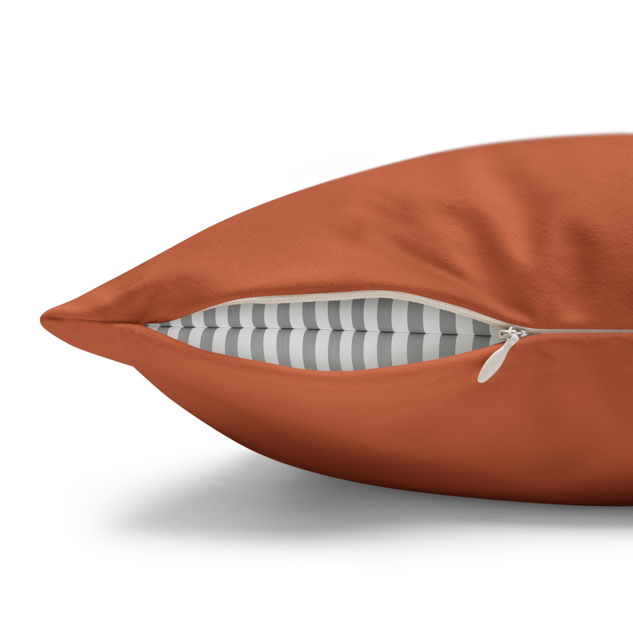 Boho Rust Faux Suede Luxury Square Pillowcase zipper