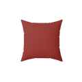 Brownish Red Faux Suede Square Pillow front