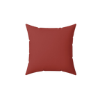 Brownish Red Faux Suede Square Pillow front