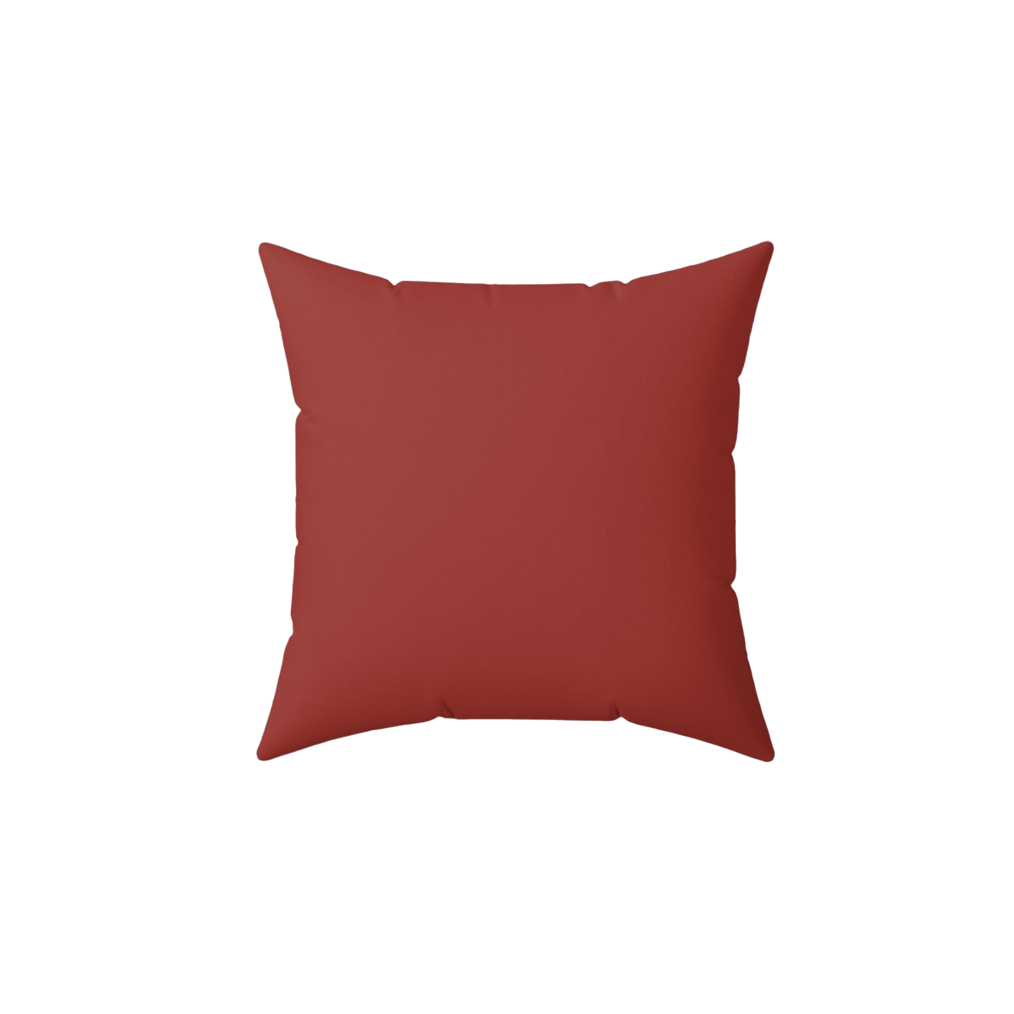Brownish Red Faux Suede Square Pillow front