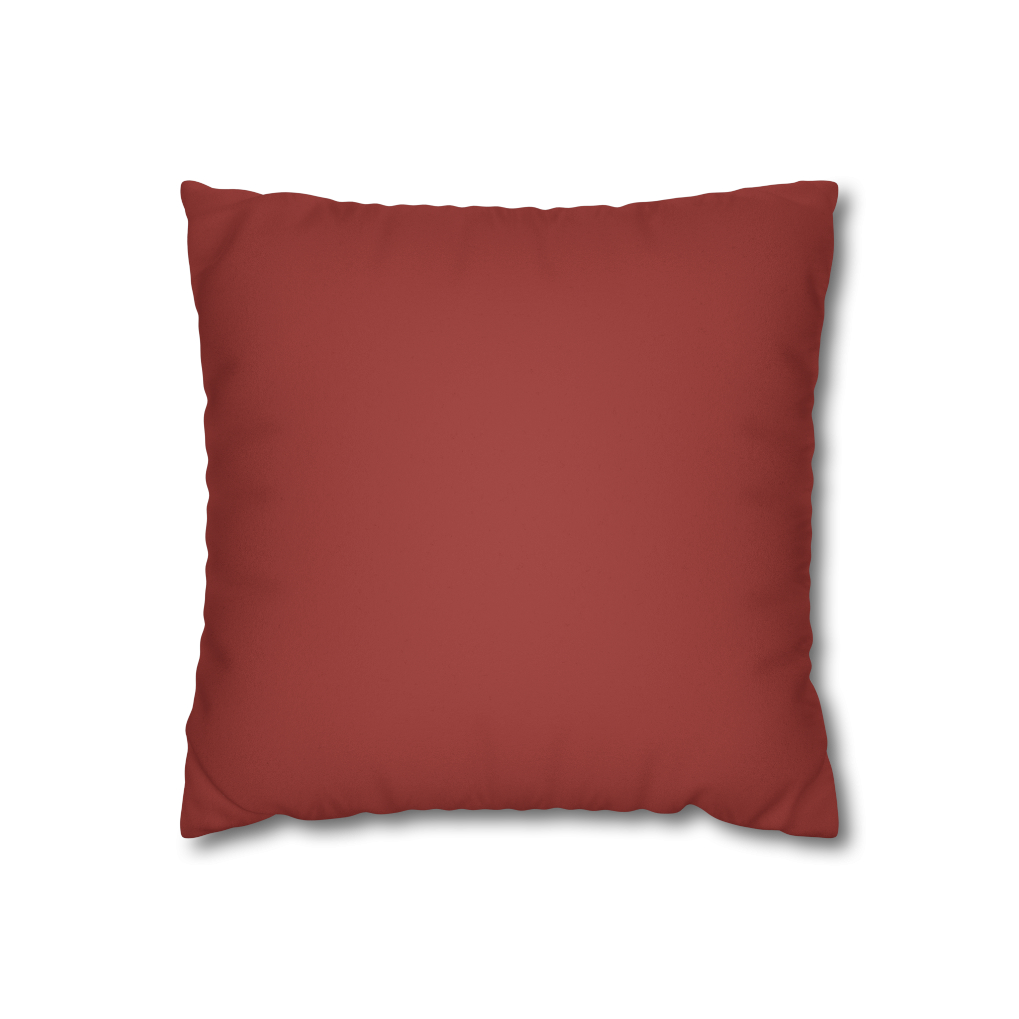 Brownish Red Luxury Faux Suede Pillowcase front