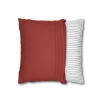 Brownish Red Luxury Faux Suede Pillowcase open