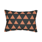 Carbon Fiber Boho Rust Geometric Triangle Lumbar Pillow Back 
