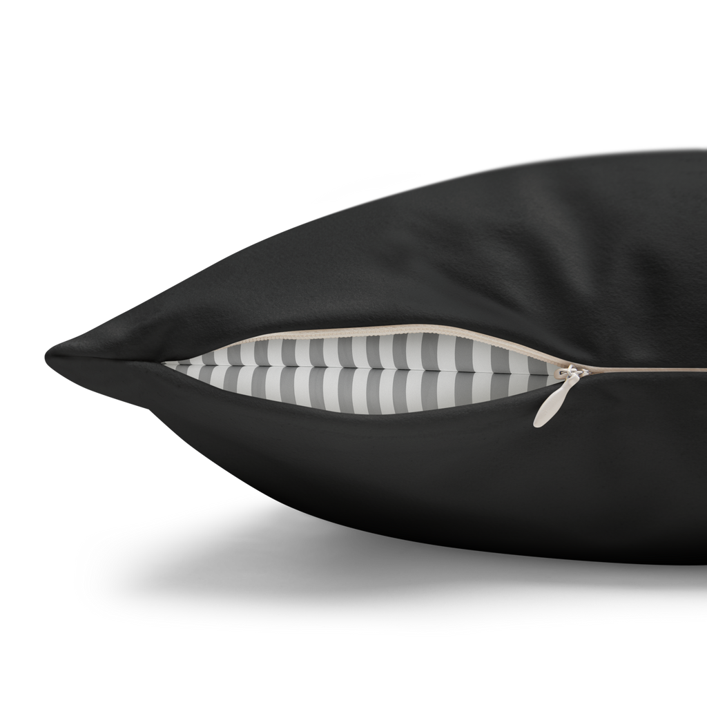 Carbon Fiber Luxury Faux Suede Square Pillowcase Zipper