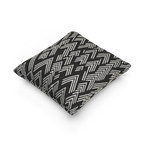 Carbon Fiber Ikat Modern Boho Woven Pillow side 