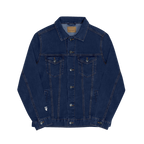 Classic Denim Trucker Jacket Dual chest pockets white embroidered Freebrd Logo on right sleeve
