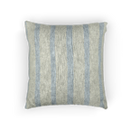 Coastal Danish Blue Off White Woven Stripe Pillow Front