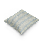 Coastal Danish Blue Off White Woven Stripe Pillow side