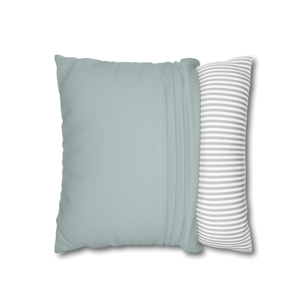 Cool Silver Luxury Faux Suede Pillowcase open