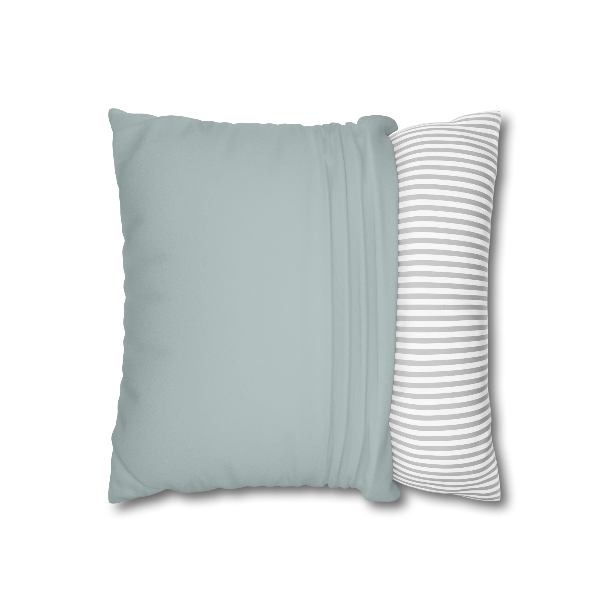 Cool Silver Luxury Faux Suede Pillowcase open