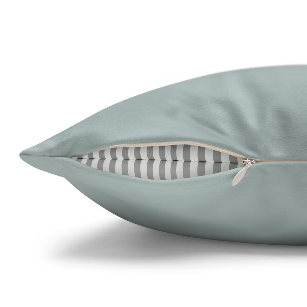 Cool Silver Luxury Faux Suede Pillowcase zipper