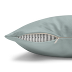 Cool Silver Luxury Faux Suede Pillowcase zipper